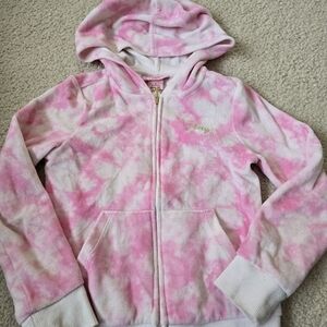 🌈 GIRLS 6 Juicy Couture Pink and White Kids Hoodie